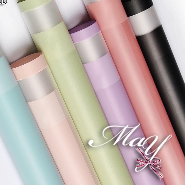 

✦ 20 lembar Cellophane dengan border bening kombinasi Warna Flower Wrapping Bungkus Bunga Buket (CLB) ♗