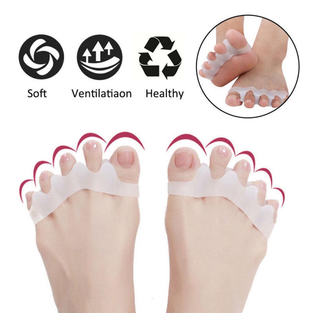 Preva 1pasang Silicone Toe Separator Valgus Relief Pain Align Toes Corrector