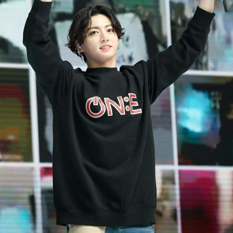 S - XXXXXL(6XL) Sweater Crewneck ONE JUNGKOOK BIGSIZE MAP OF THE SOUL 5XL 4XL 3XL 2XL XL O:NE Unisex