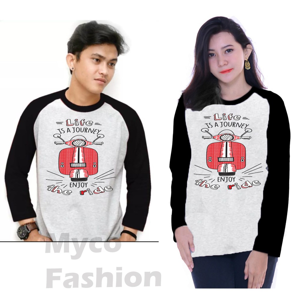 Myco Kaos Raglan | Vespa | lengan panjang | Ukuran M - L - XL - XXL