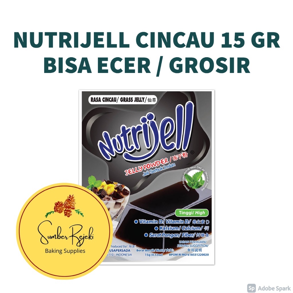 

Nutrijell Agar-Agar Jelly Rasa Cincau 15 Gr / 15gr