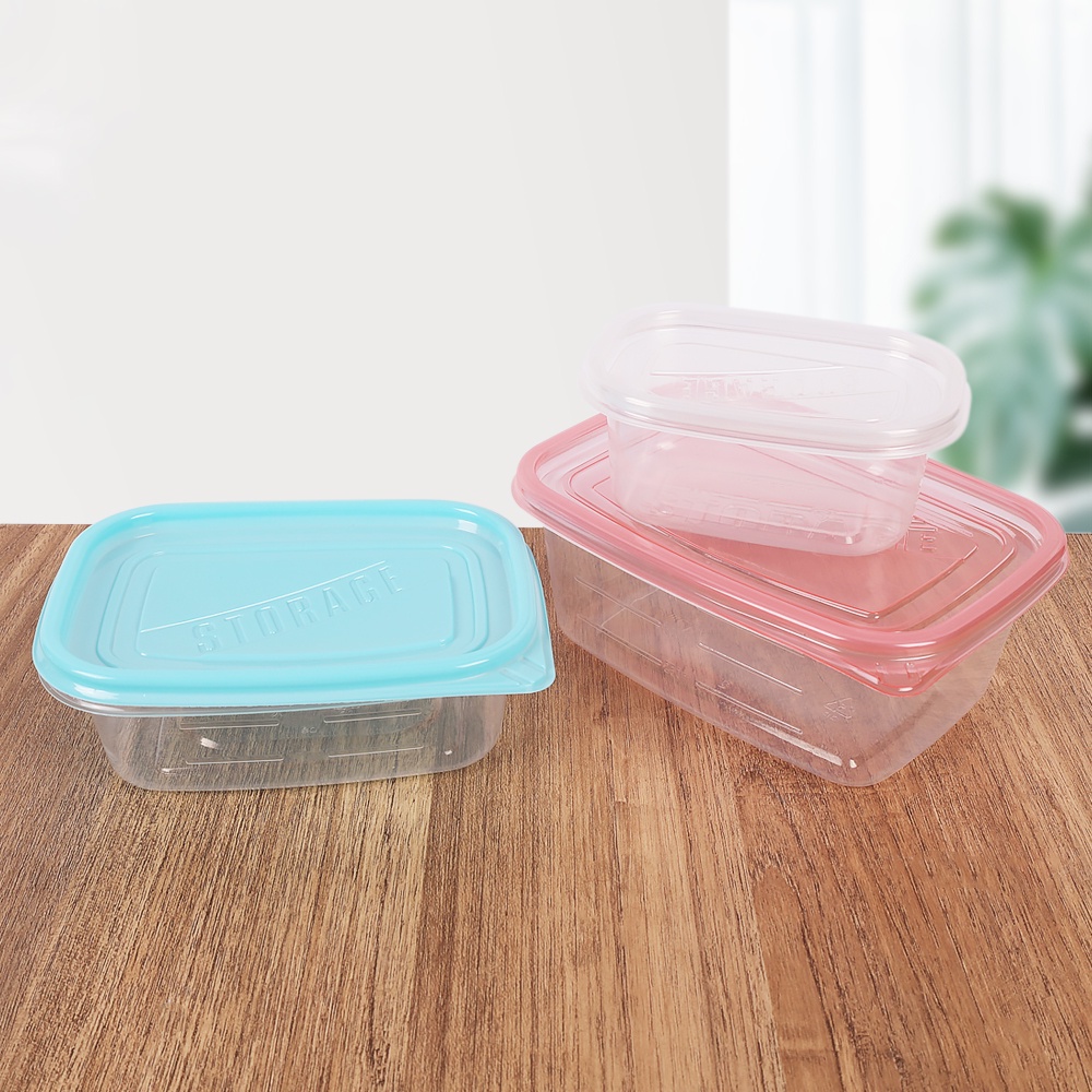 1Pc Disposable Food Packaging Box / Transparent Plastic Takeaway Food Bowl With Lid