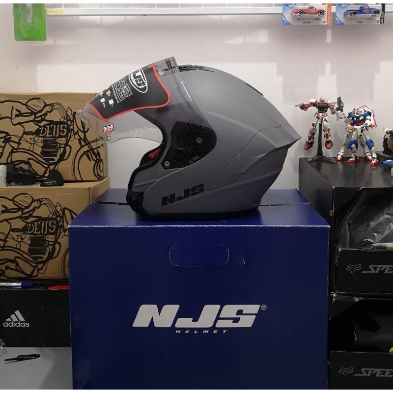 Njs Kairoz helm half face original-Grey doff
