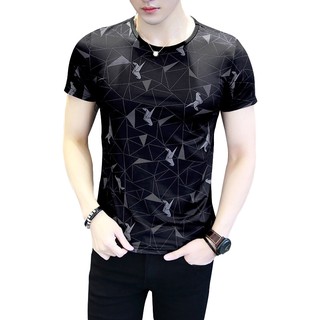 Kaos Lengan Pendek Model  Slim Fit Bahan  Ice Silk  Gaya 