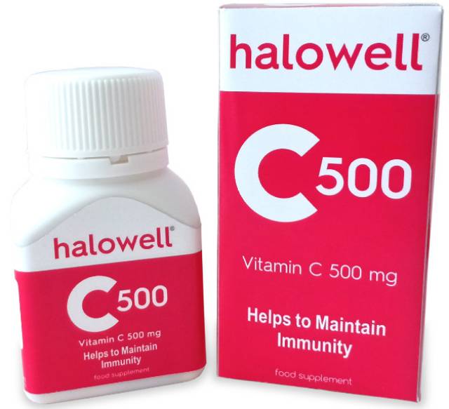 Halowell c 500mg/vitamin c 500mg/vitamin c /daya tahan tubuh/original