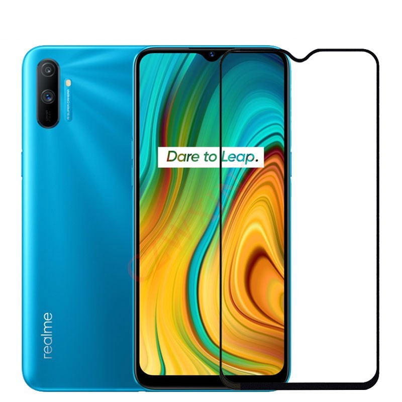 Tempered Glass Full for Realme C3 Tempered Glass 9D Full Layar