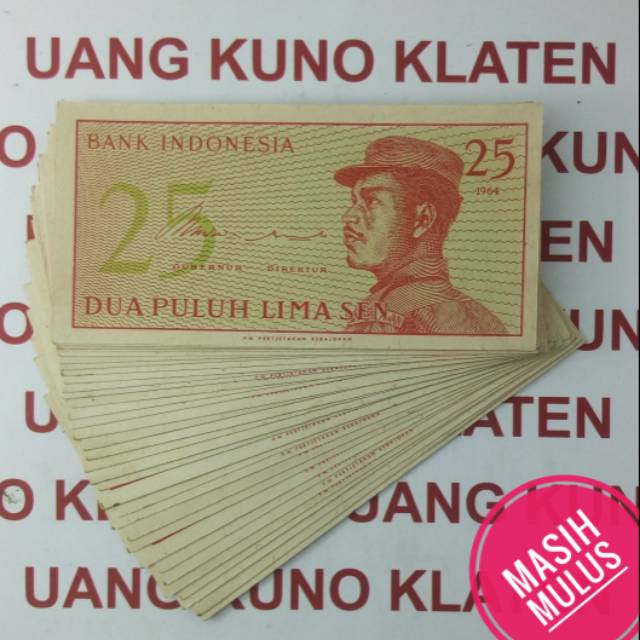 Mulus Asli 5 Sen Sukwan Tahun 1964 Seri Sukarelawan Dwikora Uang Kertas Kuno Duit Lama Indonesia Ori