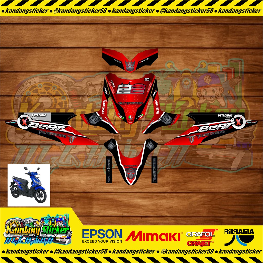 Decal Full Body Beat Karbu Transformer Lorenzo Theme Shopee Indonesia