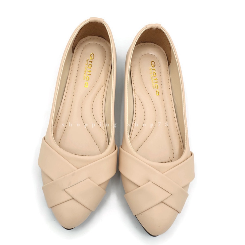Sepatu Wanita Flat Shoes Silang Lancip Gratica BO5 SL