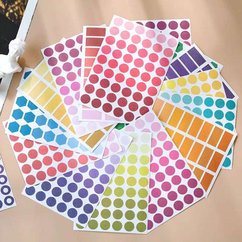 

(1 lembar)stiker scrapbook buku harian/ sticker warna harian tanggal calendar/label diy mini