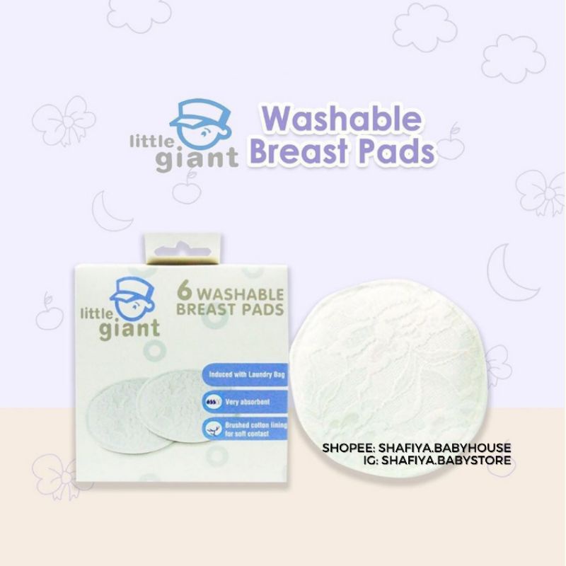 Little Giant Washable Breast Pads isi 6pcs