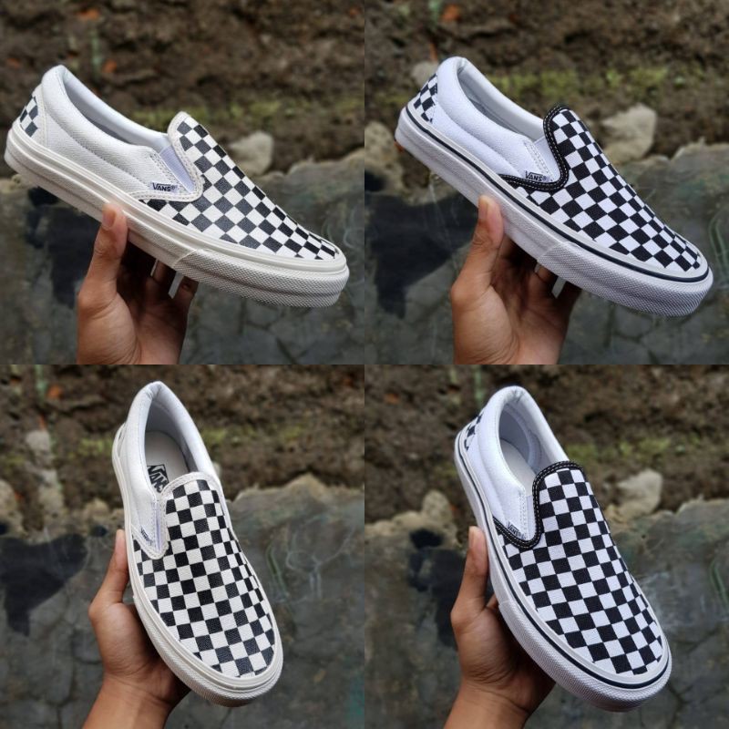 SEPATU VANS PRIA - SEPATU VANS WANITA CHEAKERBOARD SLIP ON  OG DAN KLASIC SIZE 36-43