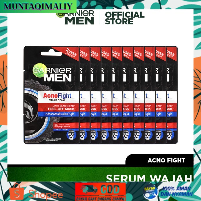 [TERBARU] Garnier Men Complete Package Mask Pack of 10 - Peel Off mask