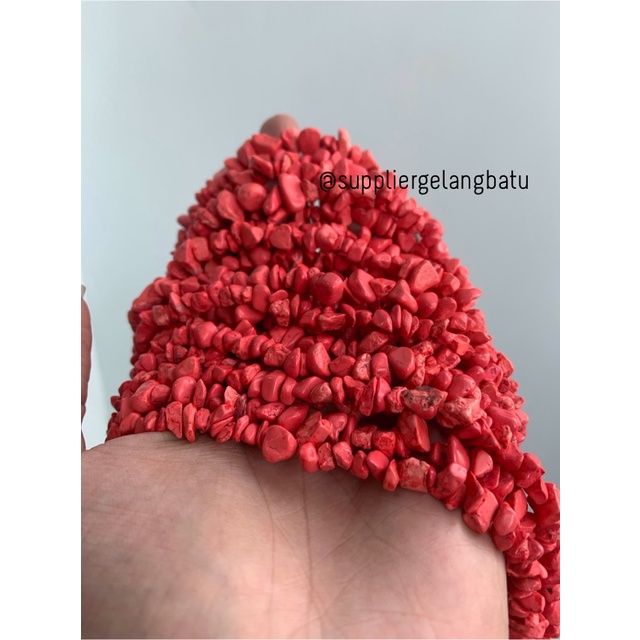 kerikil Batu alam pink turquoise pirus doff 1cm phyrus howlite craft