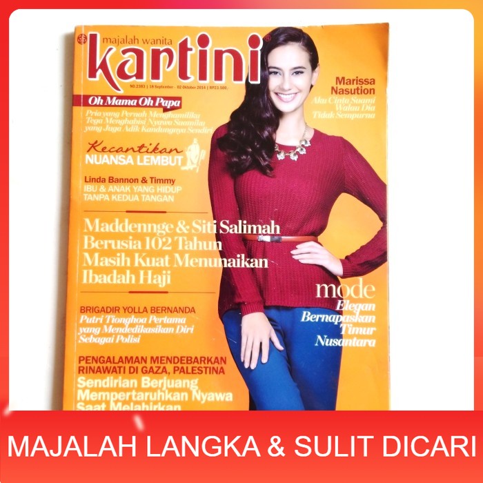 Majalah KARTINI No.2383 Sep 2014 Cover MARISSA NASUTION Langka