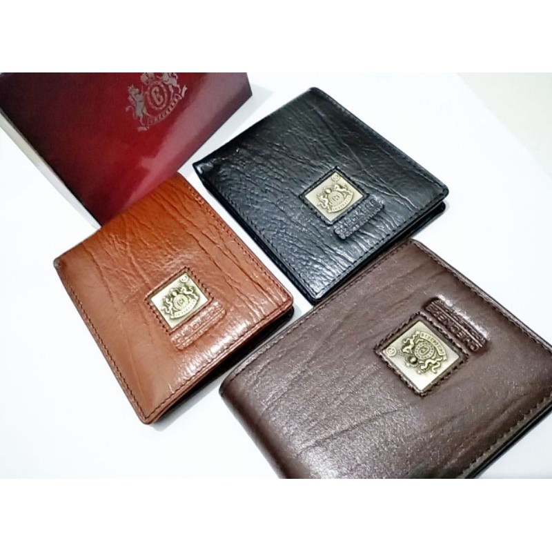 Dompet Pria Kulit Asli 100% Serat Kayu Mini