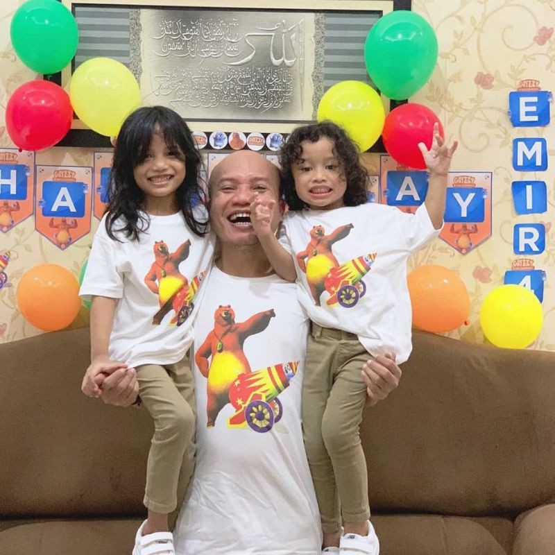 kaos couple keluarga ultah anak