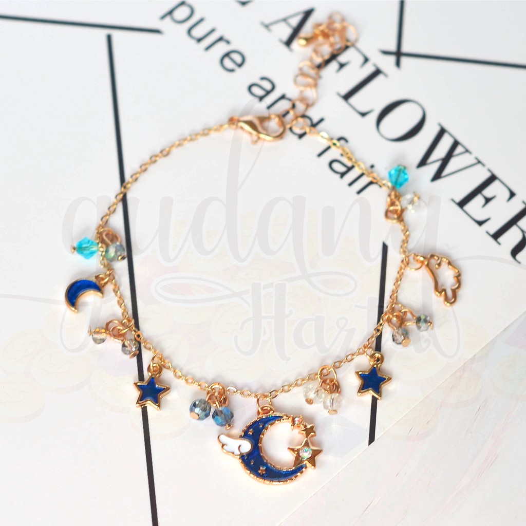 Gelang Moon and Star Lucu Unik GH 205175