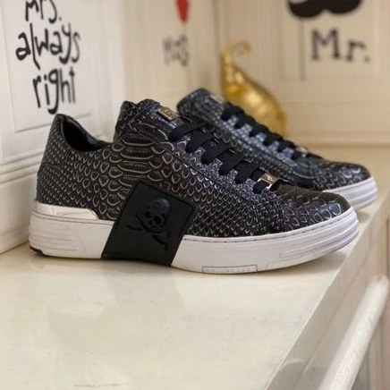 sepatu philipp plein sneaker pria mirror shoes men pp cowok P1SHOES run away type 2022lv