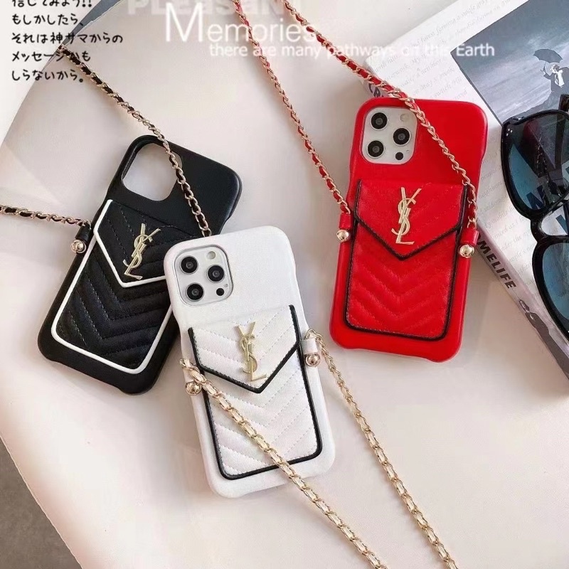 YSSL LEATHER CASE With Chain Rantai Lanyard Iphone 13 Pro Max X Xs Xr XsMAX 11 11Pro 11ProMax 12 12Mini 12Pro 12ProMax 13Pro 13 Promax 13Promax mini