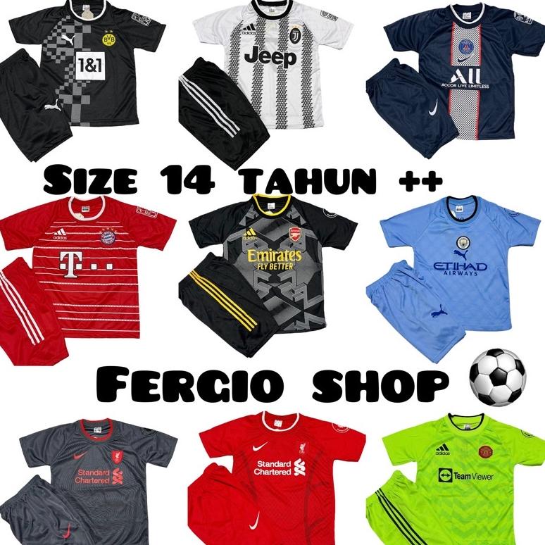 Baju Bola Anak 14 Thn/ Baju Bola Anak Remaja/ Jersey Bola Anak Tanggung/ Setelan Baju Bola Anak/ Kao