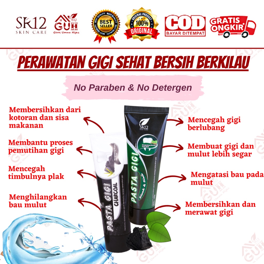 Jual PASTA GIGI HERBAL HALAL BPOM / PASTA GIGI SR12 PASTA GIGI CHARCOAL