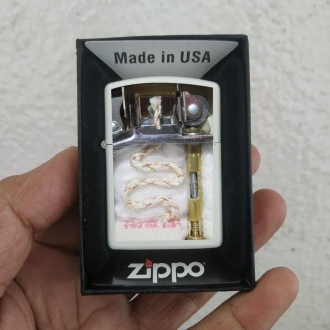 korek Zippo keren limited motif gambar transparan