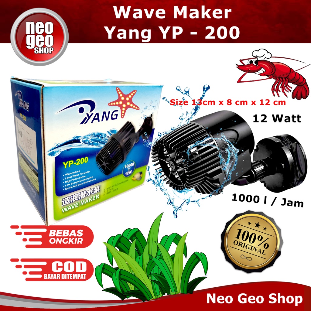 YANG YP 200 YP200 WAVE MAKER MESIN GELOMBANG OMBAK AQUASCAPE AQUARIUM