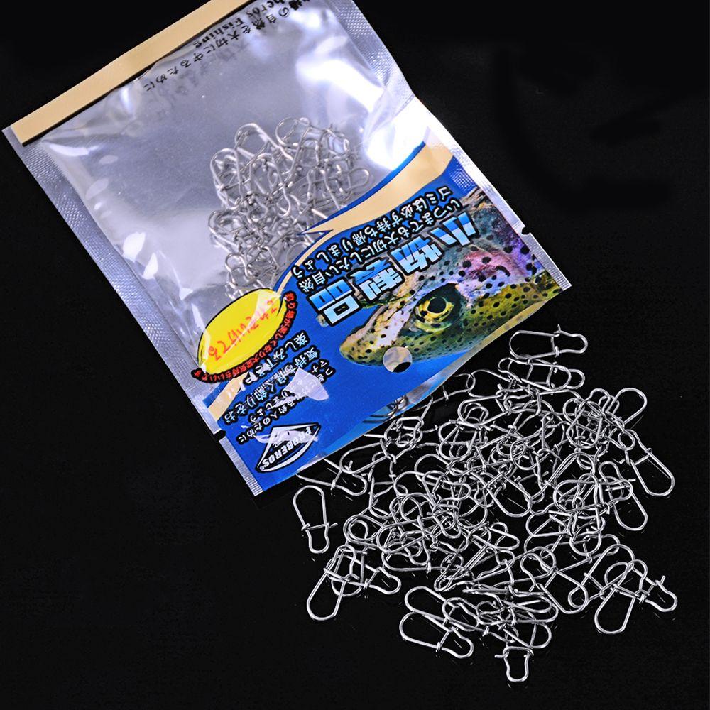 Wonder 100PCS Snap Gantung Memancing Kualitas Tinggi Stainless Steel Konektor tackle Garis Tahan Lama