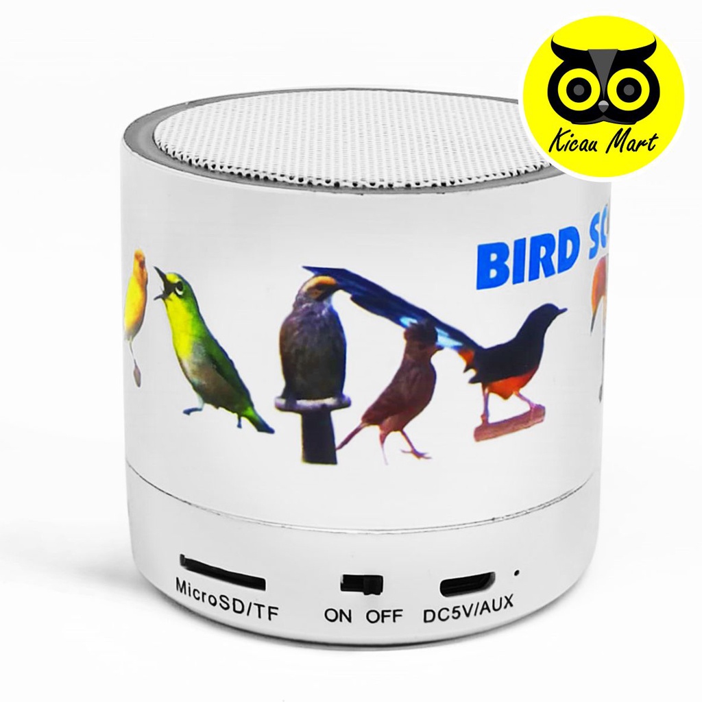 Bird Song Mini Audio Speaker Pemasteran Burung Kicau Digital Mp3 Player Latih Burung Lovebird Murai Kenari Pleci Cucak Jalak Kacer Bahan Moncer Go