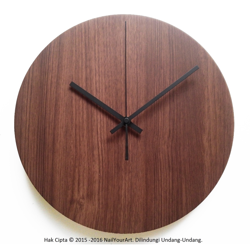 Jam Dinding - Basic Mahogany Wall Clock Unik Artistik