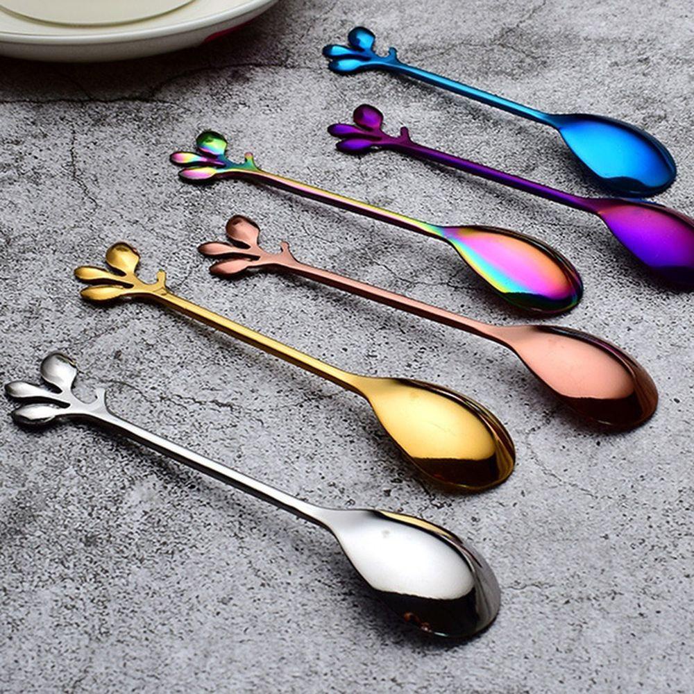 [Elegan] Sendok Teh Dapur Stainless Steel Halus Dengan Tangkai Panjang Coffee Scoop