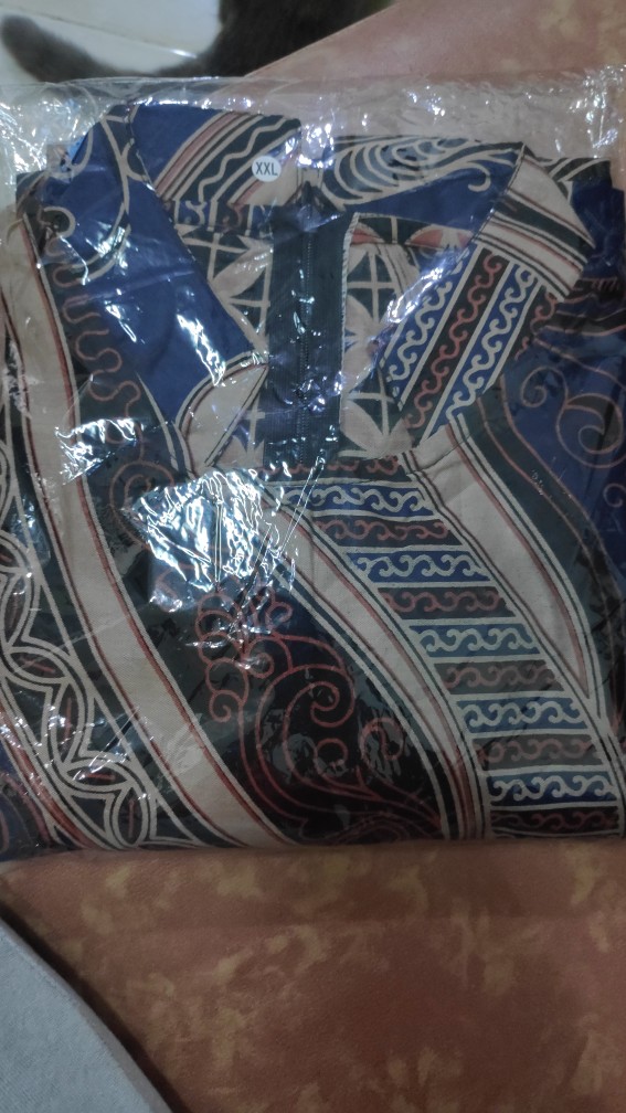 Atasan Wanita Tunik Batik Halus Size M L Xl Lengan Serut Panjang