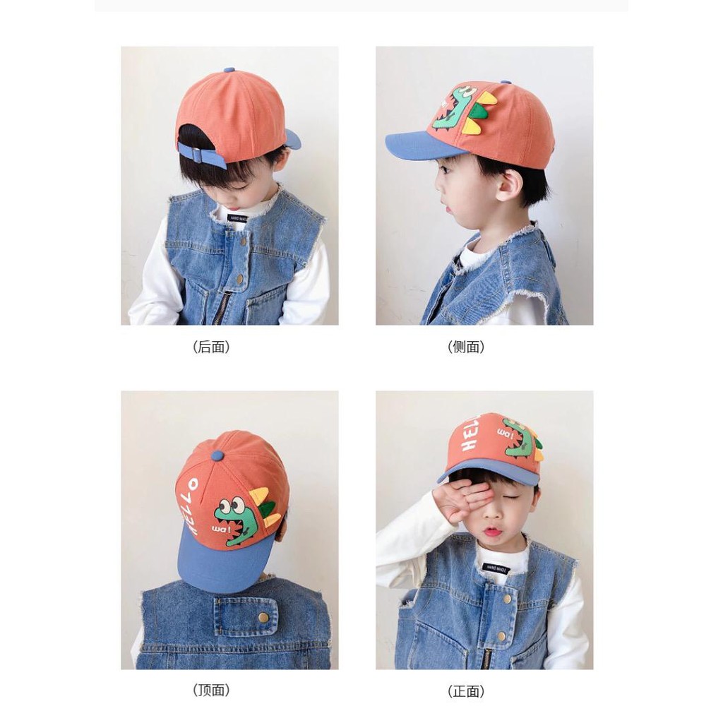 Topi Baseball Anak Laki-laki / Perempuan Model Dinosaurus Import HT016