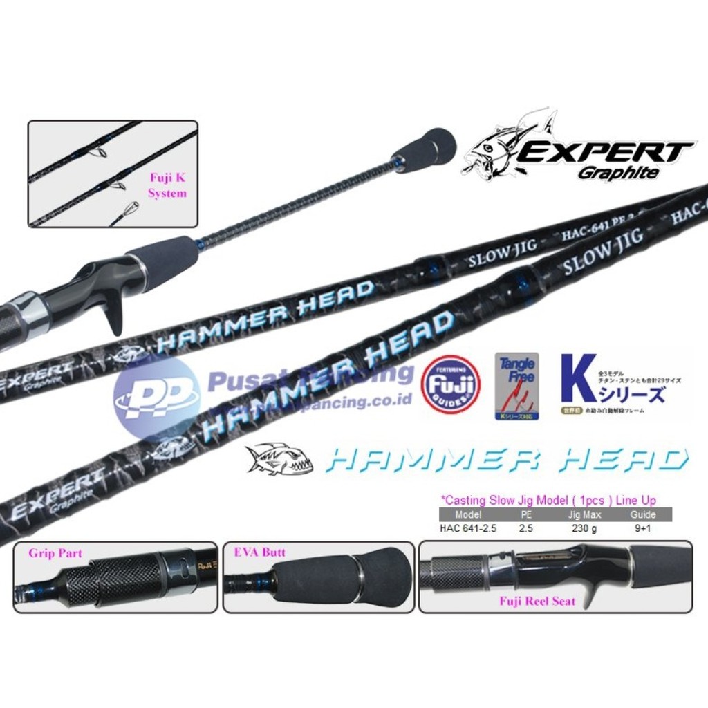 joran pancing Slow Jigging Expert Hammerhead PE 2,5 PE 4,5