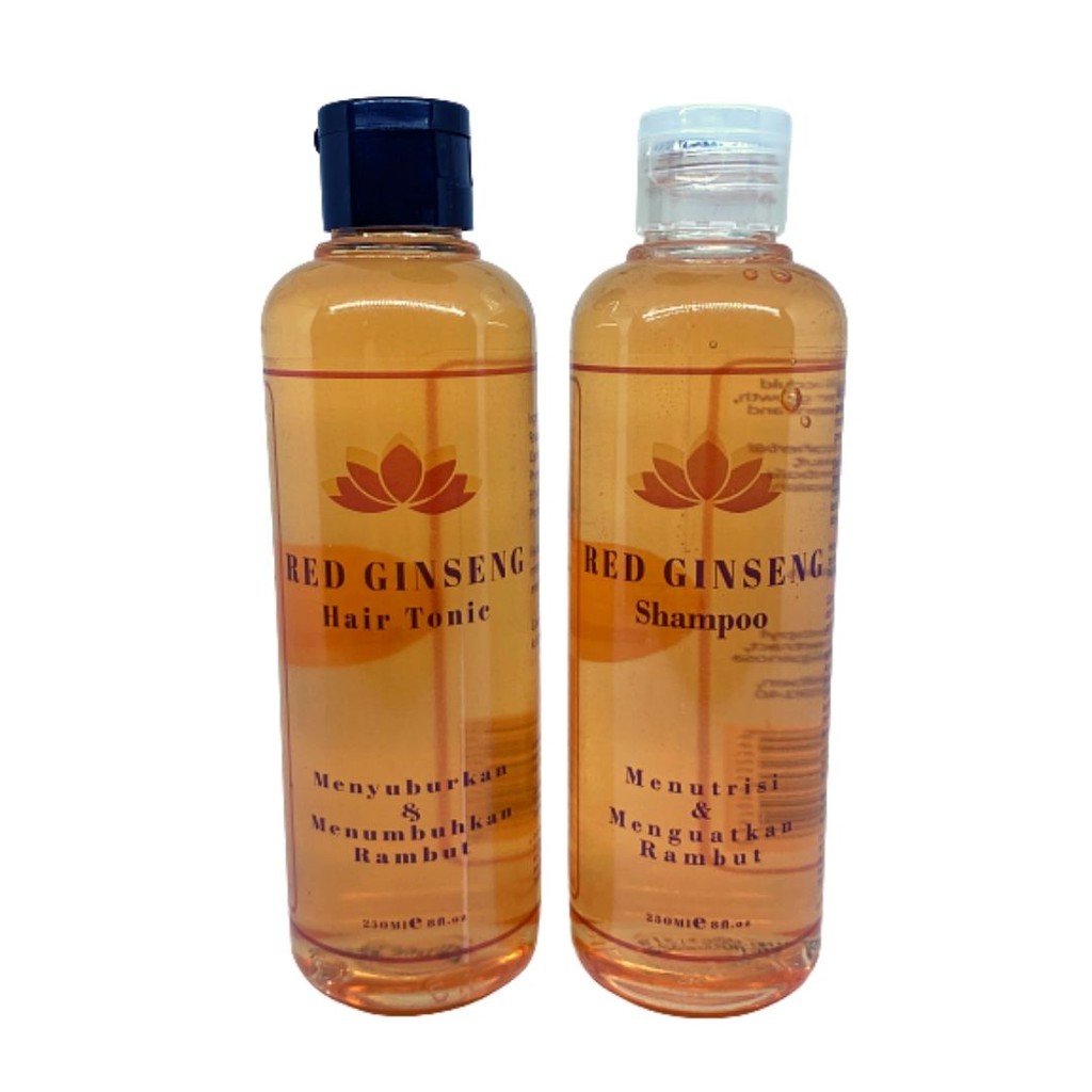 RED GINSENG PAKET 2in1 PERAWATAN RAMBUT SHAMPOO &amp; HAIR TONIC GINSENG ORIGINAL BPOM