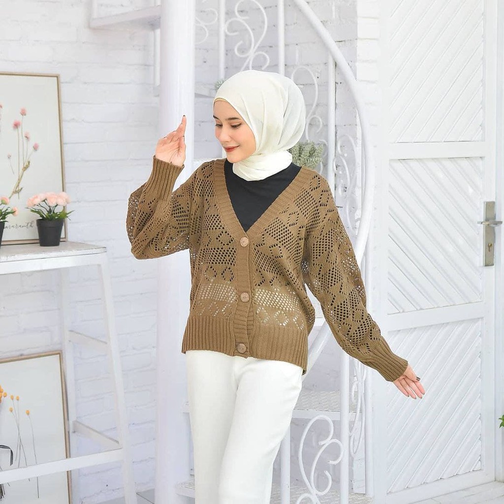 Nara Grosir - Holes Ballon Outer | Cardigan Wanita