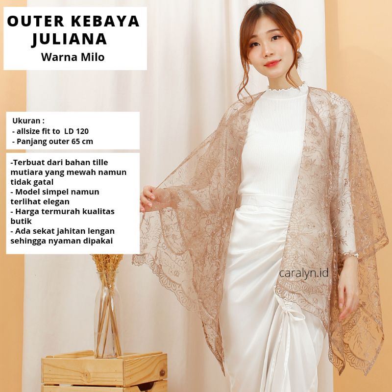 OUTER KEBAYA JULIANA OUTER KEBAYA TILLE GLITER MUTIARA