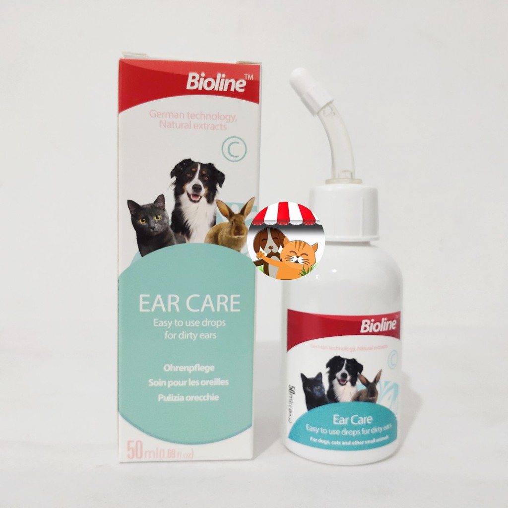 Bioline Ear Care 50ml - Pembersih Telinga Anjing Kucing