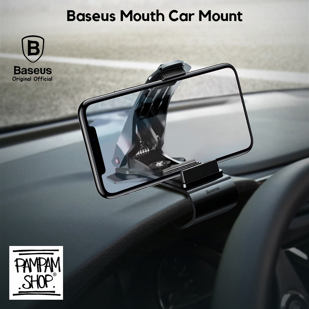 BASEUS ORIGINAL Car Holder Mouth Car Mount Dashboard 360 Degree Mobile Phone Mobil Universal GPS