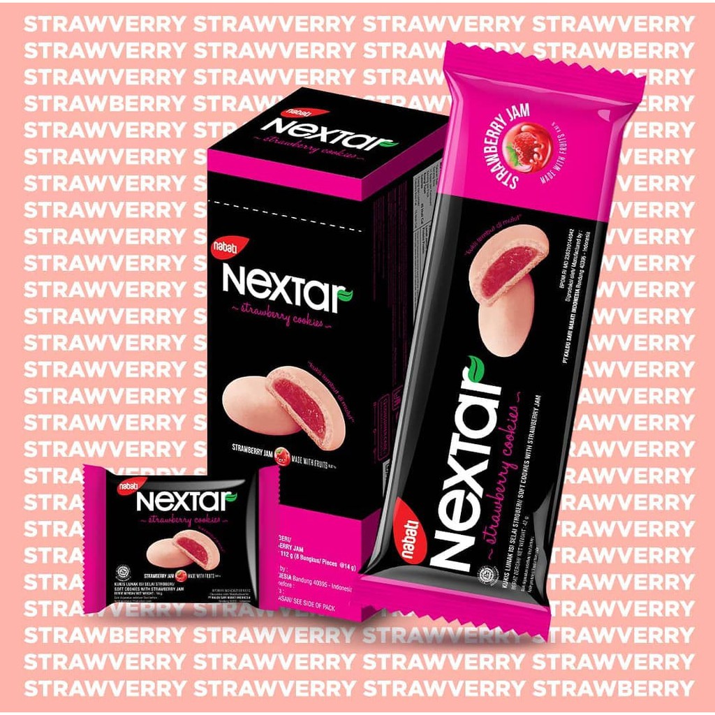 

NEXTAR COOKIES STRAWBERRY 42g- pcs