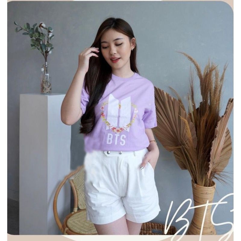 BRIGHTSIDE - KAOS BTS ARMY WARNA LILAC - KAOS OVERSIZE LILAC