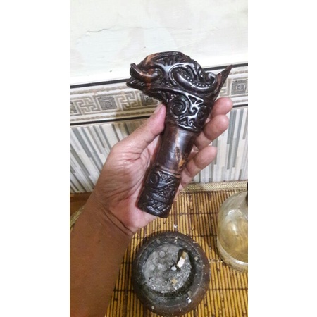 gagang ukir mandau kayu galih asem