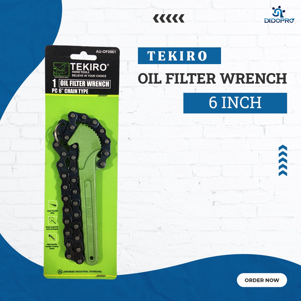 Kunci Saringan Oli Ukuran 6&quot; ~ 9&quot; inch (Chain / Model Rantai) / Oil Filter Wrench TEKIRO