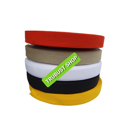 tali webbing tas tali webing bisban lt 2.5cm warna warni jual per roll