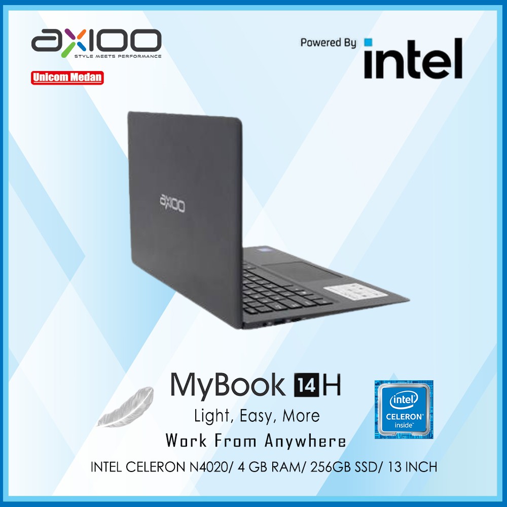 Axioo Mybook 14H Celeron N4020 4GB 256 SSD 13.3INCH GARANSI RESMI 1THN