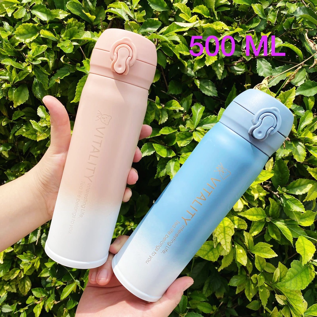 COD]-Botol Tumblr Termos Stainless Steel Dengan Warna Gradasi Vitality Chail