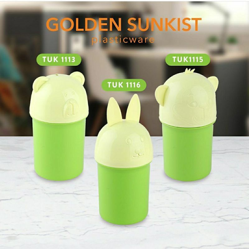 Golden Sunkist Celengan Koin Original Bahan Plastik Tebal Bentuk Kelinci / Beruang / Monyet