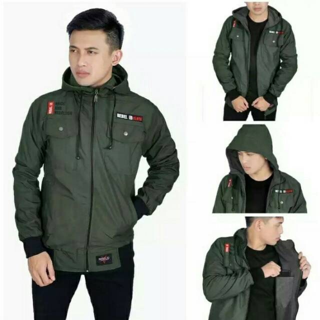 Jaket Parasut Elzano Semi Parka Pria Wanita