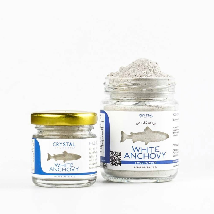 

Ready- (Convenient Size 20G) White Anchovy Food Powder / Bubuk Ikan Teri Nasi